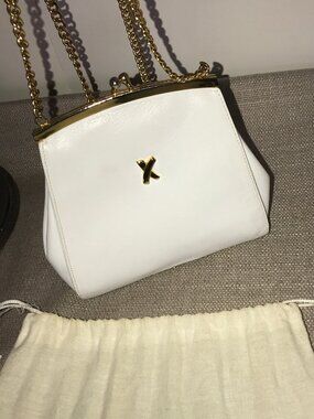 Vintage Paloma Picasso Leather Mini Bag with Gold Plated hardware & Chain